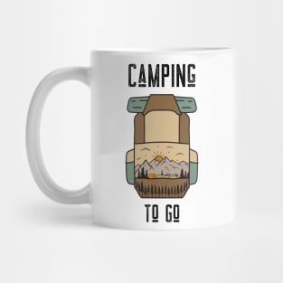 Camping Vintage Sunset Tent Funny Camping Mug